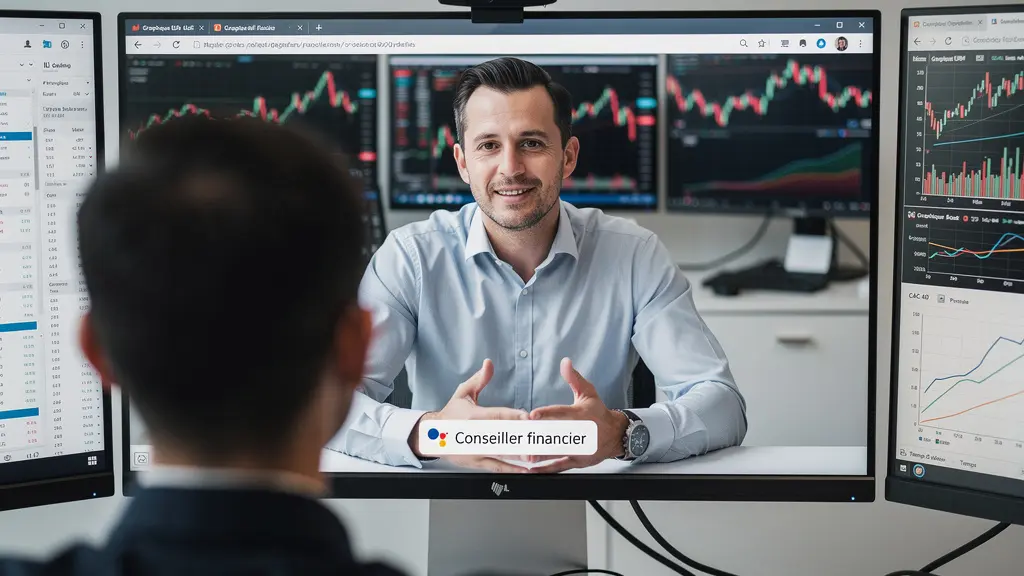Conseiller financier analysant plusieurs offres bancaires sur écrans