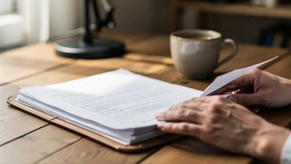 Consultation de documents financiers lors d'un projet de crédit immobilier